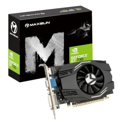 Image de MAXSUN Cartes Graphiques GT 730 2Go Nvidia Carte Graphique GPU pour Ordinateur PC 128 Bits DDR3 ITX Design PCI Express DVI I, HDMI, VGA