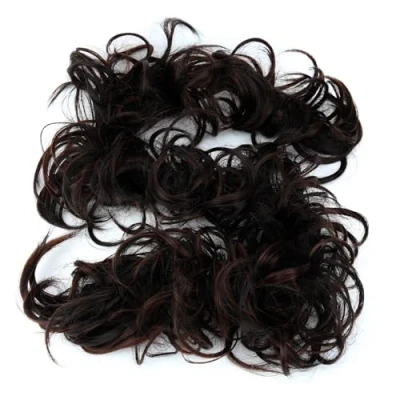 Image de CAISHA XXL Postiche Choucho Avoir Les Cheveux Relevés Volumineux Bouclé Chignon Mélange Noir Brun HW37