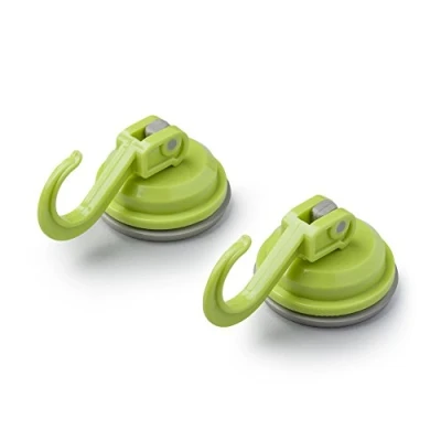 Image de Zeal Click &amp; Secure Lot de 2 Crochets à Ventouse pour aspirateur Vert Citron