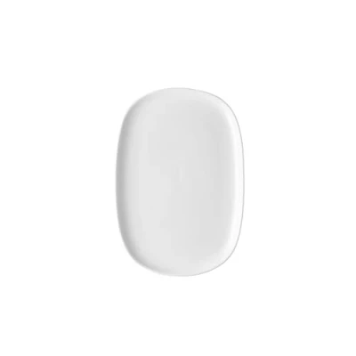 Image de Alessi Itsumo NF07/22 36 Plat de Service Ovale Design, Usage Quotidien, Esthétique Minimale, en Porcelaine Blanche