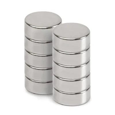Image de MAUL Aimant avec bouton 3,6 x 2,4 cm puissant une force d&#039;adhérence de 5kg Utilisable comme patère et crochet rond pour réfrigérateur, tableau magnétique Argenté