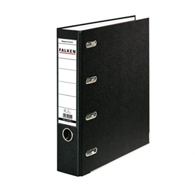 Image de Falken PP Classeur double en plastique 7 cm de large 1er Pack Noir