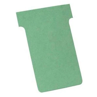 Image de Nobo, Lot de 100 fiches T pour planning, Indice 2, Vert, 2202005