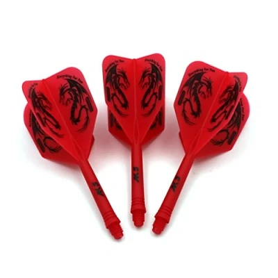 Image de CUESOUL Rost Personnalisé Intégré Dartpfeile Schäfte Arbres et Fléchettes Vols Moyen, Ensemble de 3pcs Motif Dragon (CSAK 5JL4)