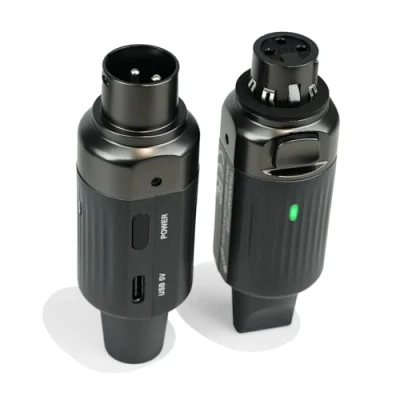 Image de AROMA Système de Microphone sans Fil UHF Émetteur et Récepteur Audio XLR Rechargeables avec 7 Canaux Transmission Stable pour Micros Dynamiques Mixeur Systèmes PA