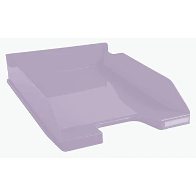 Image de Exacompta Réf. 113264D Lot de 6 corbeilles à courrier COMBO MIDI dimensions utiles 34 x 25 6,5 cm pour documents au format A4 + couleur mauve Aquarel