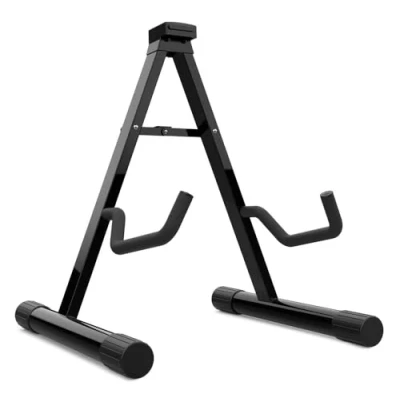 Image de Audibax SGL 02 Support pour Guitare Acoustique Floor Stand Classique Structure Robuste et Stable Pliable Accessoire faciliter Le Transport