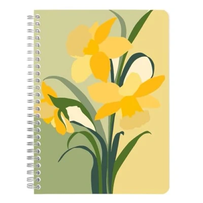 Image de Clairefontaine 83492C Un Carnet A Spirale motifs Jonquilles/Sapin/Montagne A5 14,8x21 cm 148 Pages Lignées Papier Blanc 90g à grain Collection La Vie en Vosges 4 visuels livr aléatoire