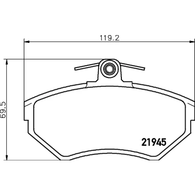 Image de HELLA 8DB 355 018 251 Jeu de plaquettes frein non préparé pour indicateur d&#039;usure avec vis d&#039;étrier AUDI: A4 B5 Avant, Berline