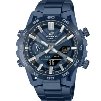 Image de Montre CASIO ECB 2000CB 2AEF Acier inoxydable Résistante à l&#039;eau 10 bar Double affichage