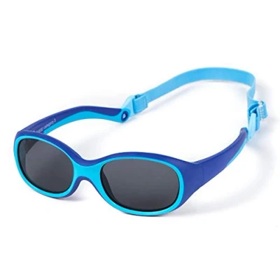 Image de Kiddus Lunettes de Soleil Incassables. Pour Fille Garçon Enfant à partir 2 ans. Filtre Solaire UV400. Fabriquées en Caoutchouc Ultra Flexible. Bande réglable et détachable. OUTDOOR