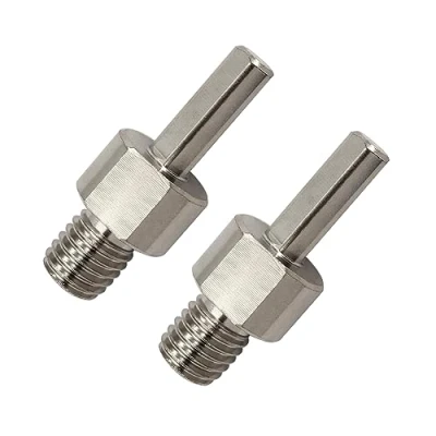 Image de Foret Diamant Adaptateur 2pièces M14 Filetage pour 9.5mm Tige Triangulaire Scie Cloche Perceuse Main SANLEETEK