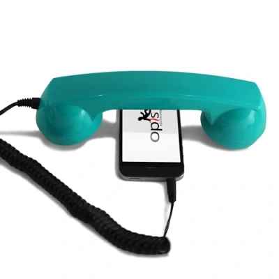 Image de Combiné Téléphone Rétro pour Smartphones Android Bleu Neuf