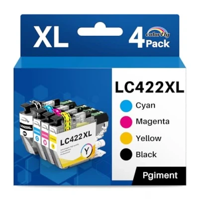 Image de colorfly LC422XL 3000 Pages Cartouche d&#039;encre Compatible pour Brother LC422 MFC J5740DW J5340DW J6540DW J6940DW J5345DW (4 Pack)