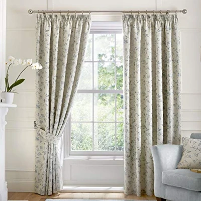 Image de Curtina, Bleu Canard, Curtains: 46&quot; Width x 54&quot; Drop (117 137cm)