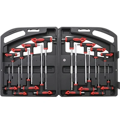 Image de CLES 6 PANS ET TORX AVEC POIGNEE EN T JEU DE 16 TOURNEVIS