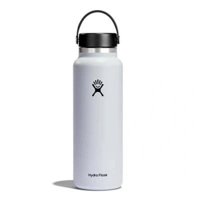 Image de HYDRO FLASK Gourde Isotherme 1180 ml (40 oz) Bouteille Inox à Isolation Sous Vide Bouchon Antifuite et Revêtement par Poudre Ouverture Large Blanc