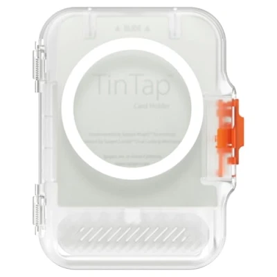 Image de Spigen TinTap MagFit+ Porte Cartes Magnétique Conçu pour Magsafe Compatible avec Les modèles iPhone 16/15/14/13/12 Wallet Clair Givré