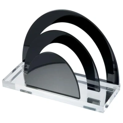 Image de Wedo Acryl Exklusiv 0603001 Porte lettres 2 compartiments Transparent/Noir