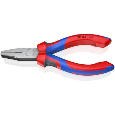 Image de Knipex Pince à becs plats noire atramentisée, avec gaines bi matière 140 mm 20 02