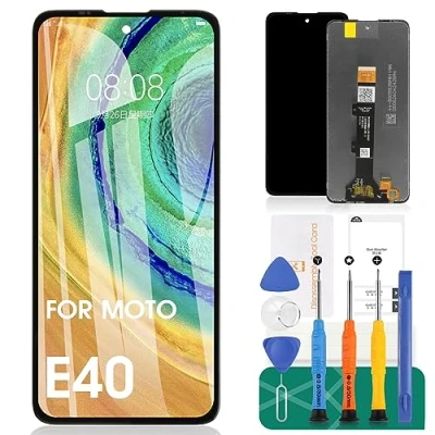 Image de Kit de réparation XT2158 6 pour Motorola Moto E30 Écran LCD remplacement tactile numériseur Noir sans cadre