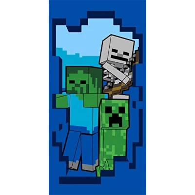 Image de Minecraft Jerry Fabrics Beware Serviette de Bain 70 x 140 cm