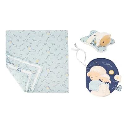 Image de KALOO Doux Sommeil Mon 1er Coffret de Naissance pour Endormir Bébé Imagier + Mini Peluche Mouton Maxi Lange Emmaillotage 1 m Dès la Naissance, K221008