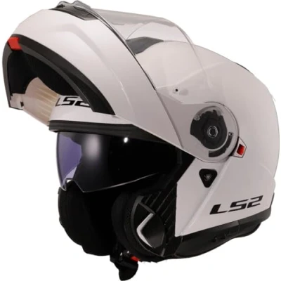 Image de LS2, Casque Moto Modulable Strobe II Gloss White, XXXL