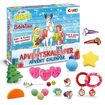 Image de CRAZE Calendrier de l&#039;avent Jouet bain Bibi &amp;Tina, enfant avec Boules Bain, &amp; Bombe