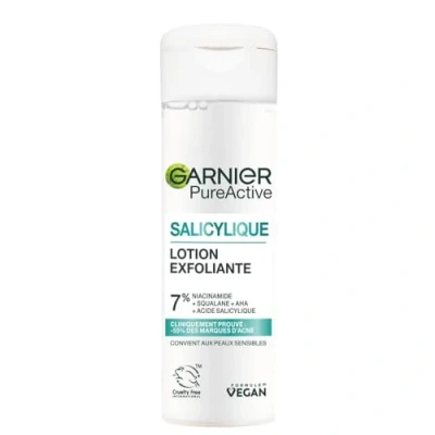 Image de GARNIER Pure Active Soin Exfoliant Visage Réduit Les Marques D&#039;acné &amp; Pores Niacinamide, AHA Acide Salicylique Formule Liquide Légère Vegan Cruelty Free Unisexe 120 ml