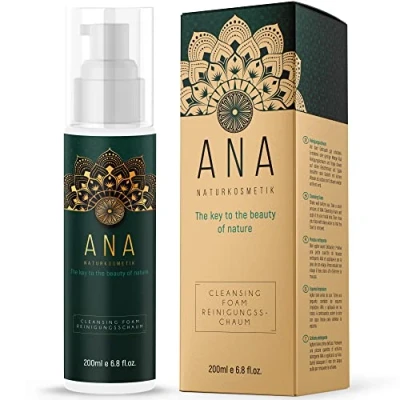 Image de Cleansing Foam Mousse nettoyante douce et hydratante pour le nettoyage quotidien du visage A base d&#039;aloe vera 200ml ANA Naturkosmetik Made in Germany