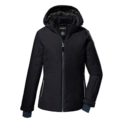 Image de Killtec Female Veste de ski/veste fonctionnelle avec capuche amovible et pare neige KSW 111 WMN SKI JCKT, black blue, 44, 38664 000