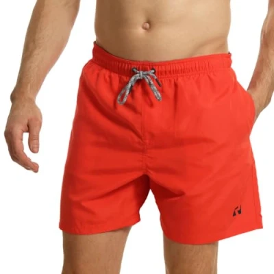 Image de Ript Performance Hommes Essentials Short de bain à séchage rapide avec protection solaire UV 50, Rouge, L