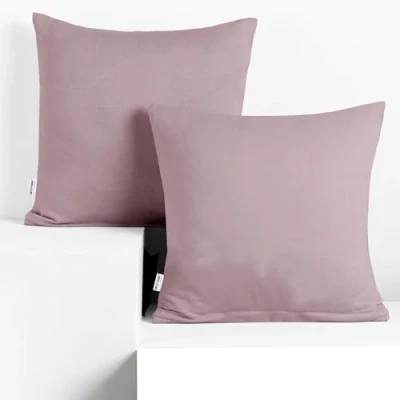 Image de DecoKing Lot de 2 taies d&#039;oreiller 40 x cm en Coton avec Fermeture éclair Vert Ambre
