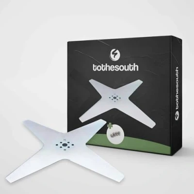 Image de To the South® Lame de tondeuse robot compatible avec Alpina, Ambrogio, Stiga, LawnBott, Lizard, Wiper &amp; TECH Line 25 cm plate