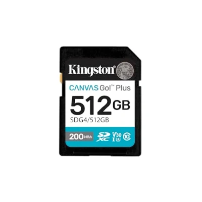 Image de Kingston Technology Canvas Go! Plus 512 Go SDXC Gen4 200 Mo/s C10 UHS I U3 V30 Neuf