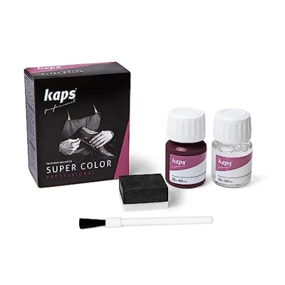 Image de KAPS Super Color Teinture pour Cuir Naturel Matières Synthétiques et Textiles 25 ml Plusieurs couleurs, 111 Bordeaux