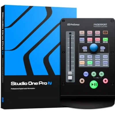 Image de PreSonus FaderPort, Contrôleur de Mixage DAW pour Production Musicale avec Studio One Artist, Ableton Live Lite, Bundle Logiciels Enregistrement, Diffusion et Podcasting
