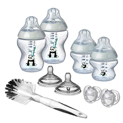 Image de Tommee Tippee Biberon Kit Naissance pour Nouveau né Closer to Nature, Pippo le Panda, Modèle Assorti