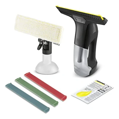 Image de Kärcher Nettoyeur de Vitres WV 6 Plus Multi Edition, Autonomie Extra Longue : 100 min, Flacon Pulvérisateur &amp; Bonnette en Microfibres, 3 Raclettes Rechange, 20 ml Nettoyant Concentré pour