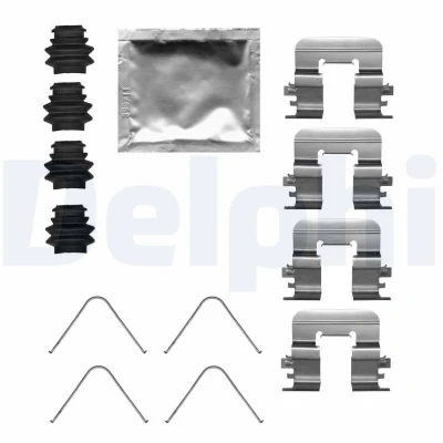 Image de DELPHI LX0684 Kit d&#039;accessoires, plaquette de frein à disque HYUNDAI: i30 II 3/5 portes, Break, OPEL: Crossland X, KIA: CARENS 4