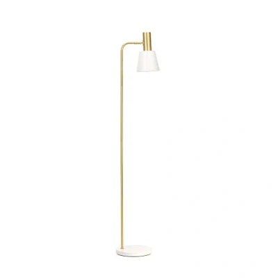 Image de Pauleen 48145 Grand Elegance lampadaire Lampe à Pied max25W E27 Blanc/Doré 230 V Métal