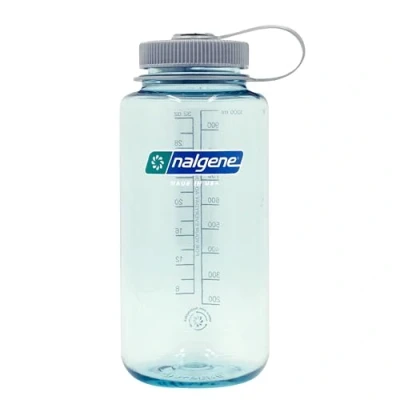 Image de Nalgene Sustain Tritan Bouteille d&#039;eau sans BPA fabriquée avec des matériaux dérivés de 50% déchets plastiques, 946 ml, large ouverture, écume mer