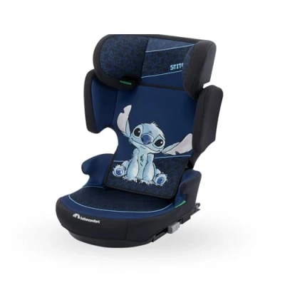 Image de Bebeconfort Disney RoadFix i Size, Siège Auto Rehausseur à Dossier, 3,5 12 ans (100 150cm), Stitch, Pliable, Léger (4,4 kg), 14 Positions d&#039;Appui tête, Rembourré, Authentic Stitch