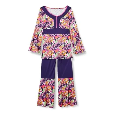 Image de Amscan 9907000 Hippy Deguisement, 9907000, Rosa, Morado, 44 47