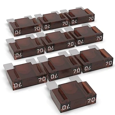 Image de AUPROTEC fusible à lame Maxi 20 80A, enfichable d&#039;automobile, choix : 70A ampères, brun, 10 pièces