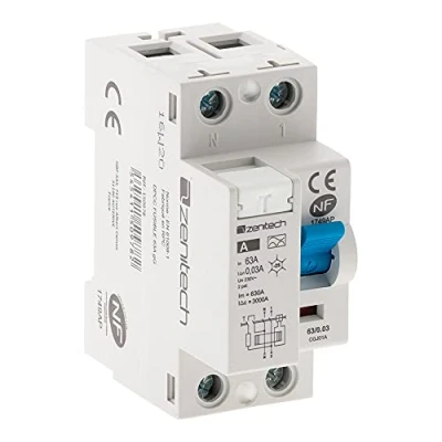 Image de Interrupteur différentiel 63/2 30mA Type A NF Zenitech