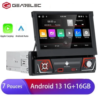 Image de GEARELEC Autoradio Android 7 Pouces Écran Tactile avec carplay Auto WiFi Bluetooth RDS FM AM Support Mirror Link