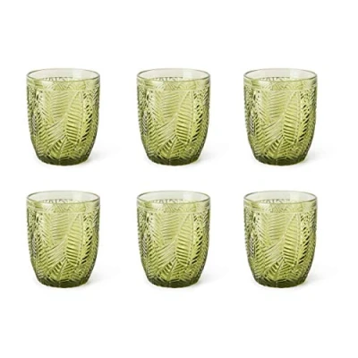 Image de Excelsa Leaf Lot de 6 verres à eau, verre, vert