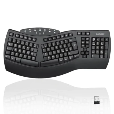 Image de Clavier ergonomique sans fil PERIXX PERIBOARD 612 Bluetooth Disposition italienne 7 touches multimédia